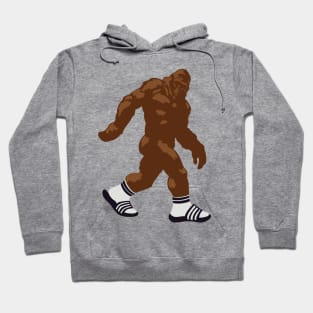 Bigfoot Wearing Slides with Socks Hoodie